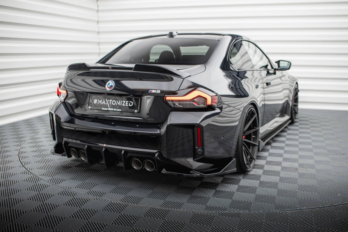 Diffusor Flaps V.4 passend für BMW M2 G87 schwarz Hochglanz