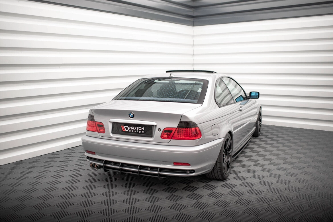 Heckansatz Diffusor passend für BMW 3er Coupe E46 schwarz matt