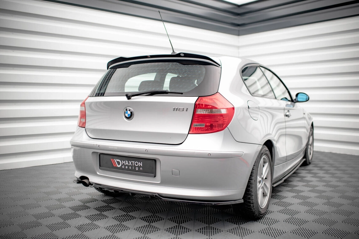 Diffusor Heckansatz passend für BMW 1er E81 FL schwarz Hochglanz