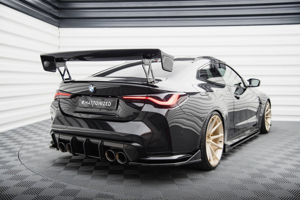 Diffusor Flaps V.4 passend für BMW M4 G82 / G82 FL schwarz Hochglanz
