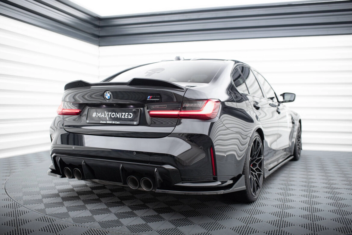 Diffusor Flaps V.3 passend für BMW M3 Limousine / Touring G80 / G81 schwarz Hochglanz