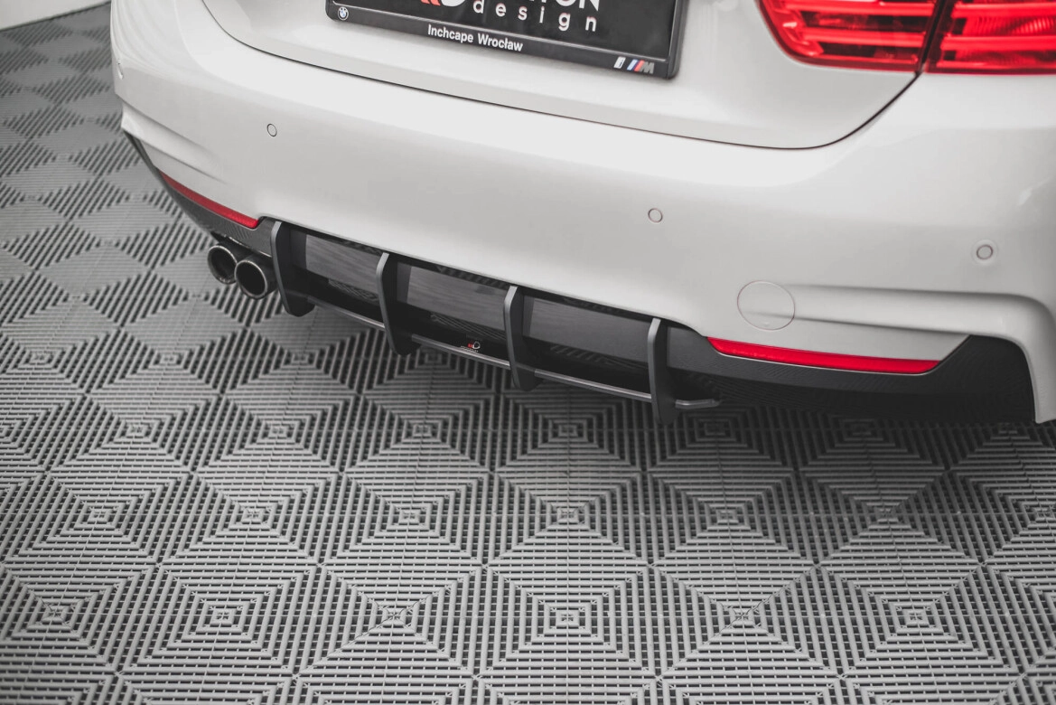 Heckansatz Diffusor V.1 passend für BMW 4er M-Paket F32 roter Kern
