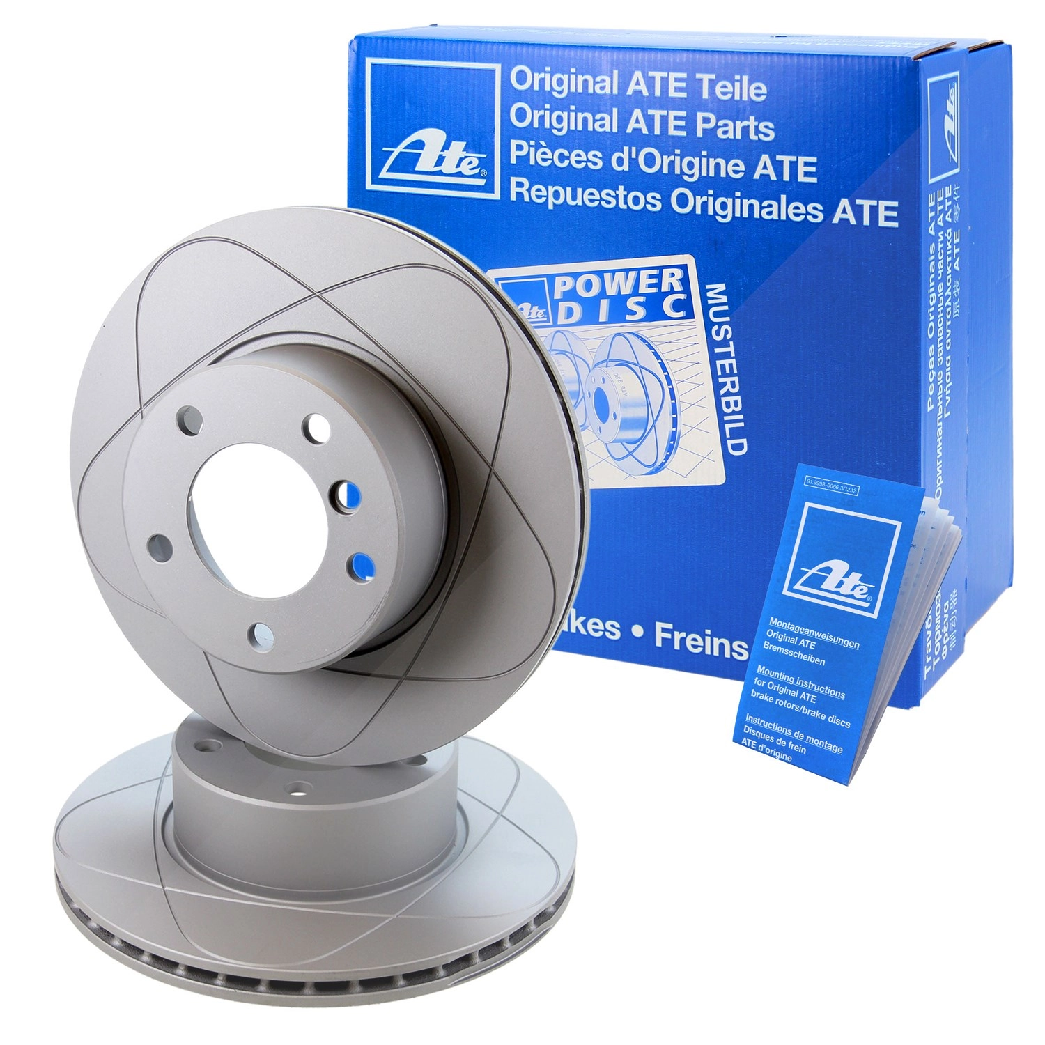ATE Ate POWERDISC Bremsscheiben +Bremsbeläge +Warnkontakte hinten [Hersteller-Nr. 10696391] für BMW - Bild 3