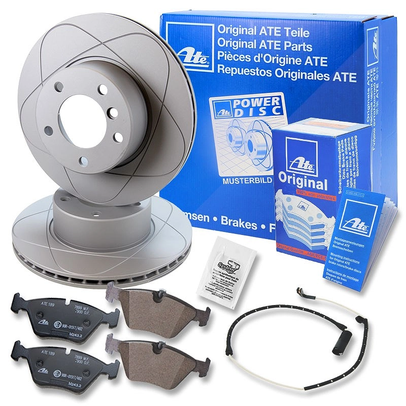 ATE Ate POWERDISC Bremsscheiben +Bremsbeläge +Warnkontakte hinten [Hersteller-Nr. 10696391] für BMW - Bild 4