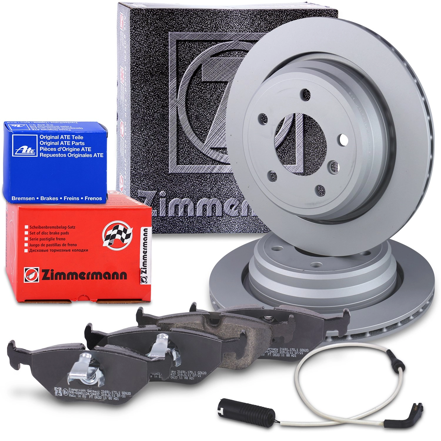Zimmermann Zimmermann Bremsscheiben+Bremsbeläge+VWK Hinten [Hersteller-Nr. 10697712] für BMW - Bild 4