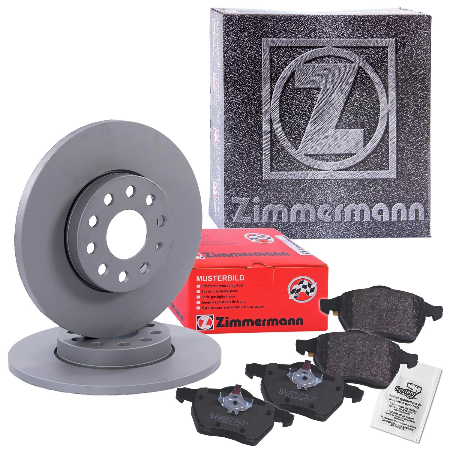 Zimmermann Zimmermann Bremsscheiben + Bremsbeläge Hinterachse [Hersteller-Nr. 10697794] für BMW - Bild 1