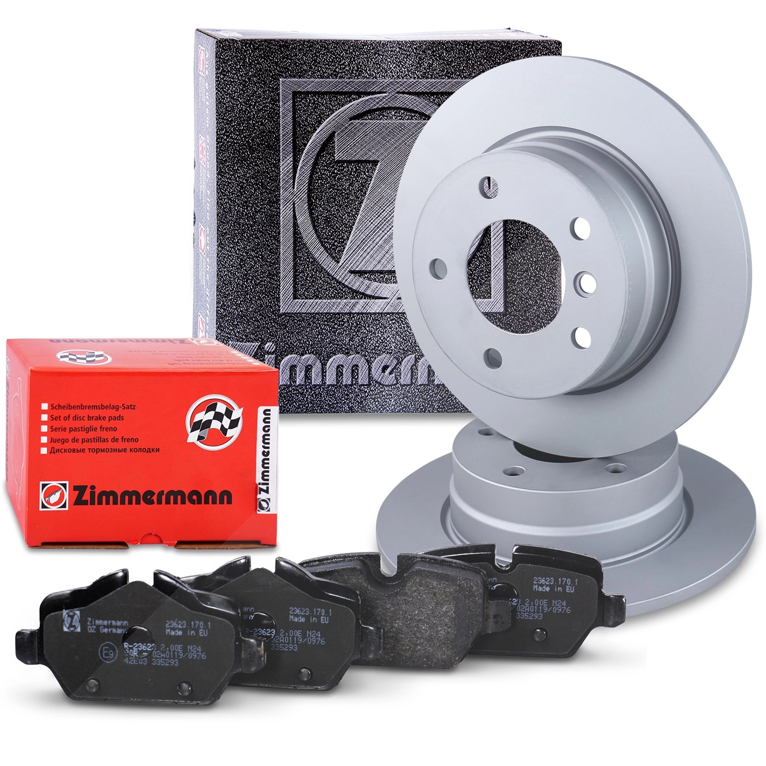 Zimmermann Zimmermann Bremsscheiben + Bremsbeläge Hinterachse [Hersteller-Nr. 10697798] für BMW - Bild 1