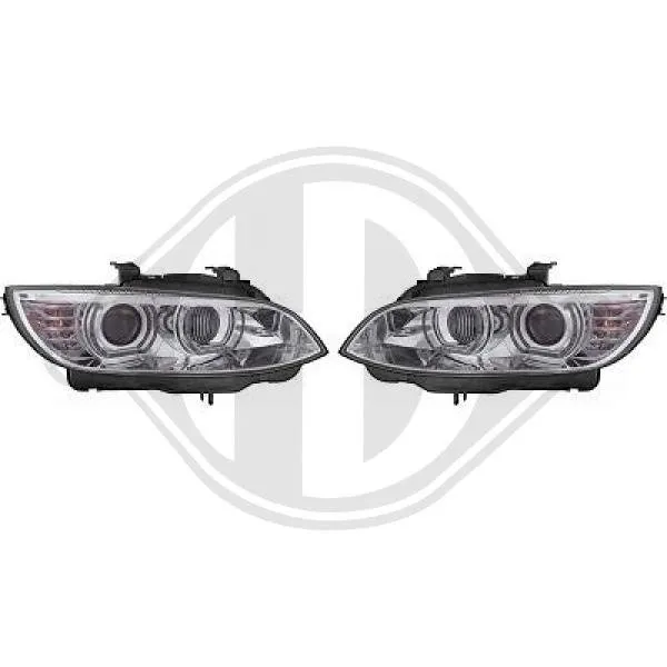 LED Angel Eyes Scheinwerfer für BMW E92 Coupe E93 Cabrio chrom XENON ohne AFS