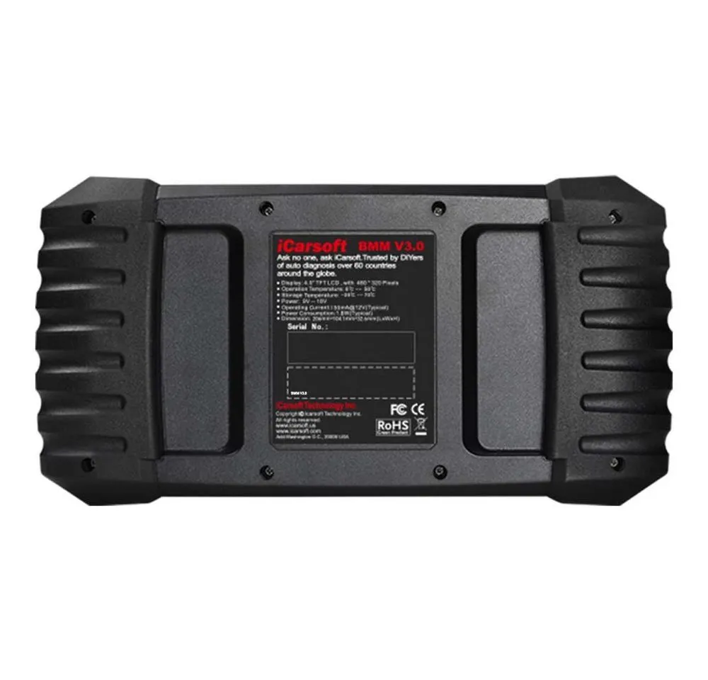 iCarsoft OBD2-Diagnosegerät »BMM V3.0 - Profi Universeller Diagnosegerät für BMW / MINI / Rolls Royce OBD-2«, 10,16 cm (4 Zoll) TFT- Farbbildschirm