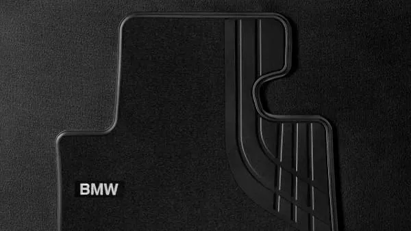 4er F32 Textil Fußmatten schwarz hinten
