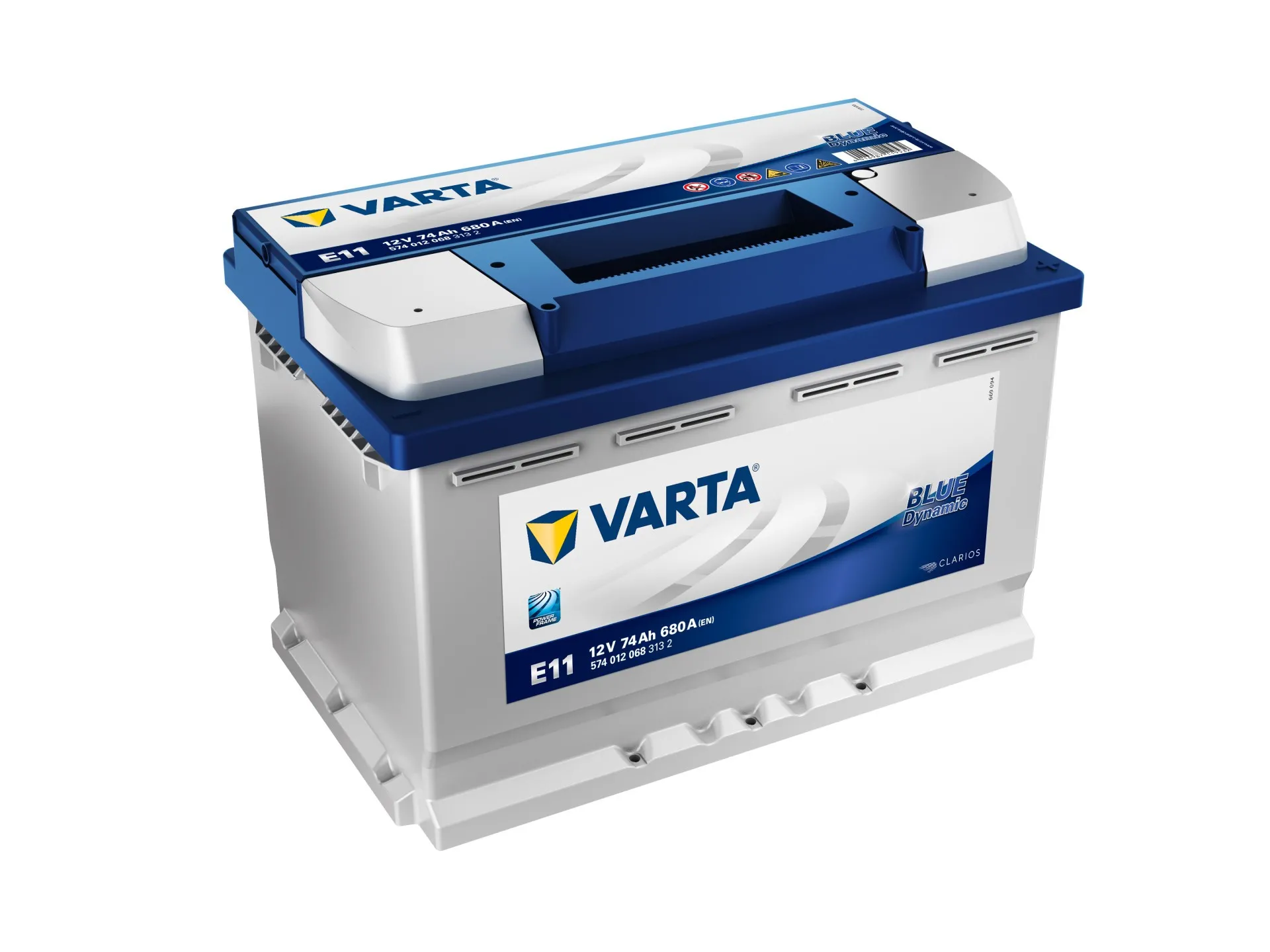 Varta Blue Dynamic Starterbatterie 74Ah 680 A E11 Ford: Focus II Vw: Caddy I, Golf IV, Golf VI, Golf V 5740120683132