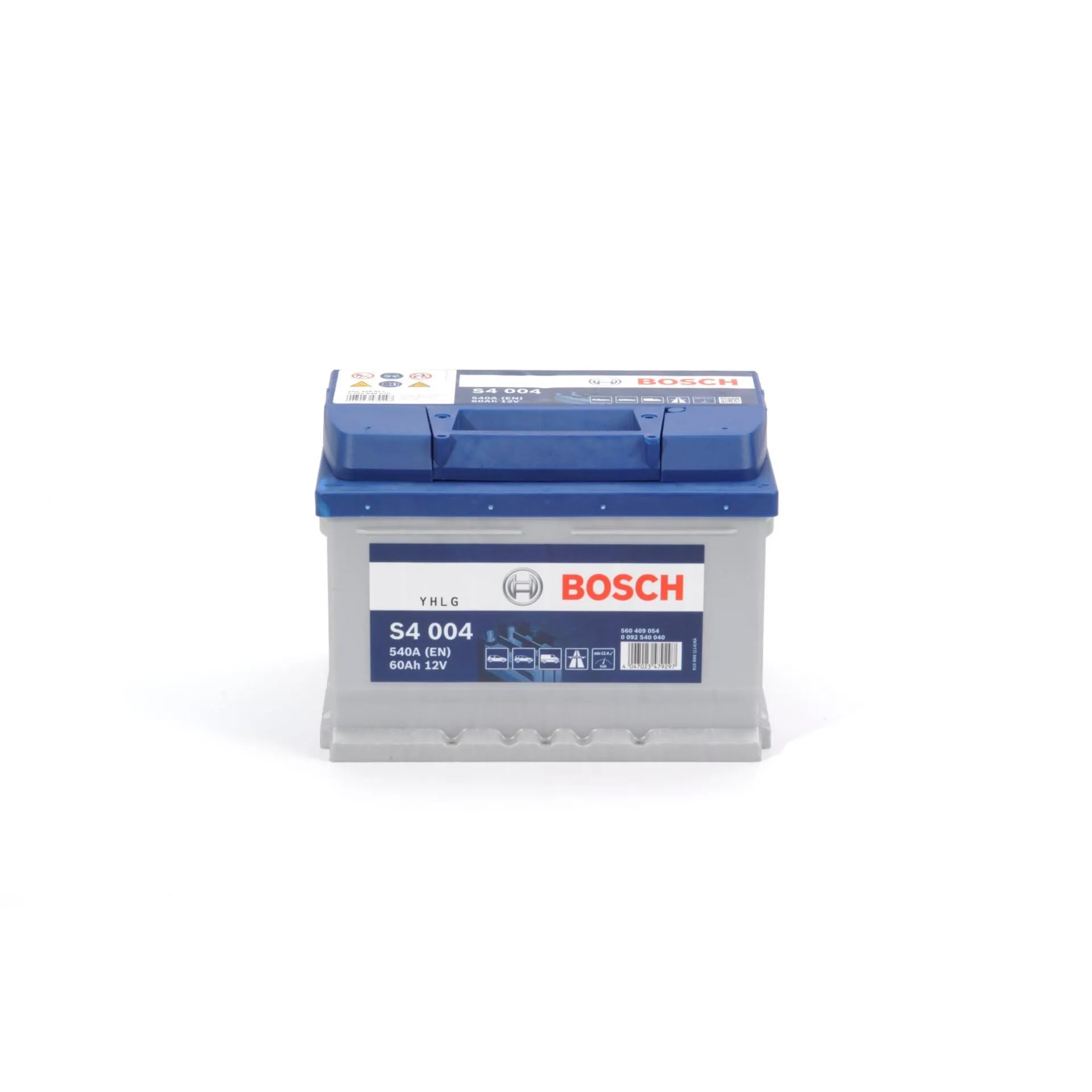 Bosch Starterbatterie S4 004 60Ah 540A 12V Ford: Focus II, Mondeo III, Fiesta IV Nissan: Mic