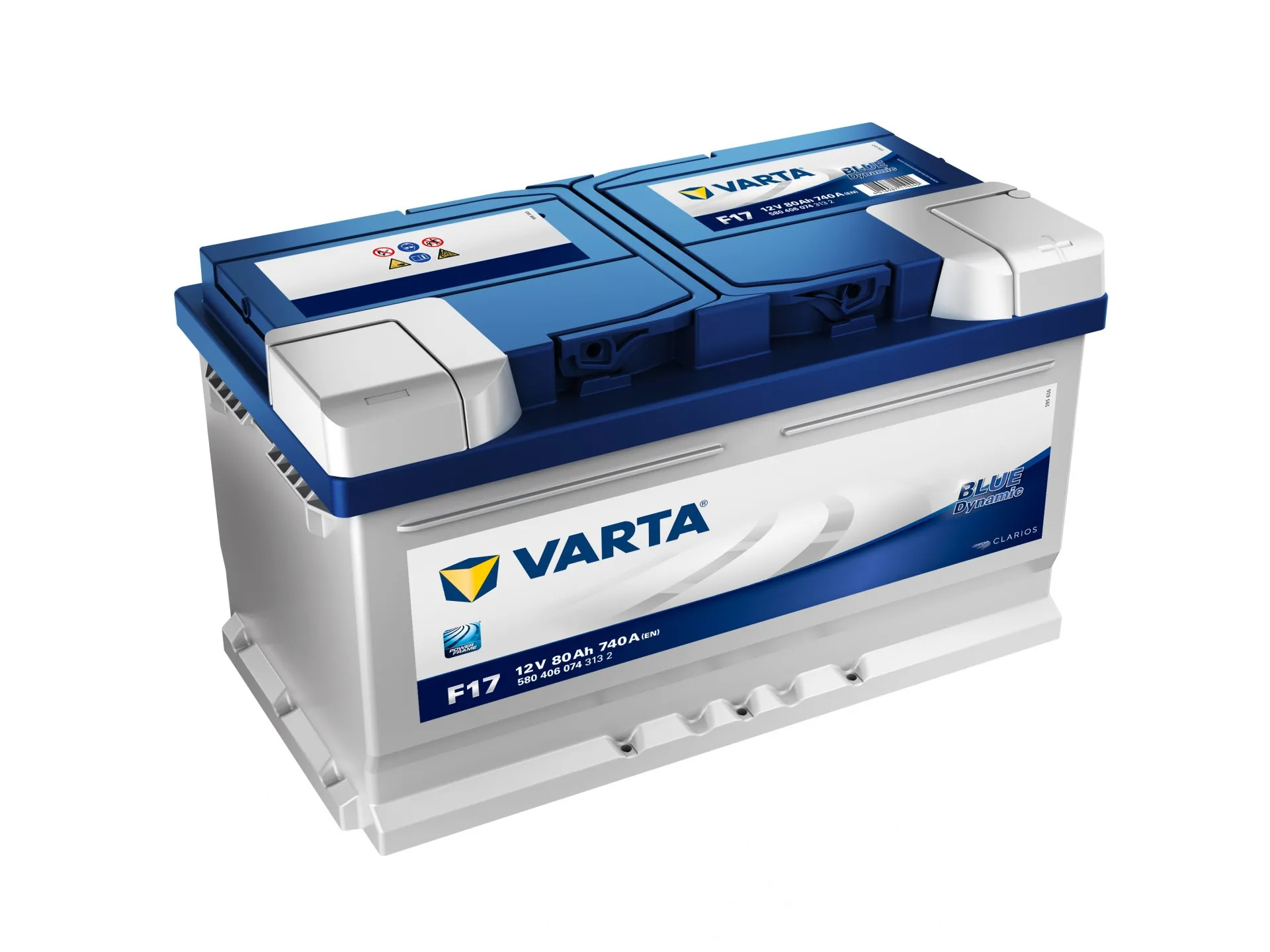 Varta Blue Dynamic Starterbatterie 80Ah 740 A F17 Alfa romeo: Spider, Brera, 159 Audi: TT Ford: Focus II 5