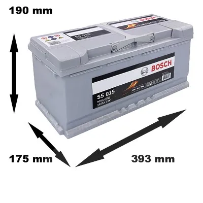 Bosch Starterbatterie S5 015 110Ah 920A 12V Alpina: B5, B10 Audi: A7, A6 Land rover: Range Rover III 0092S