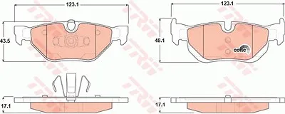 Trw Bremsbeläge hinten (Satz) Bmw: X1, 3, 1 GDB1626