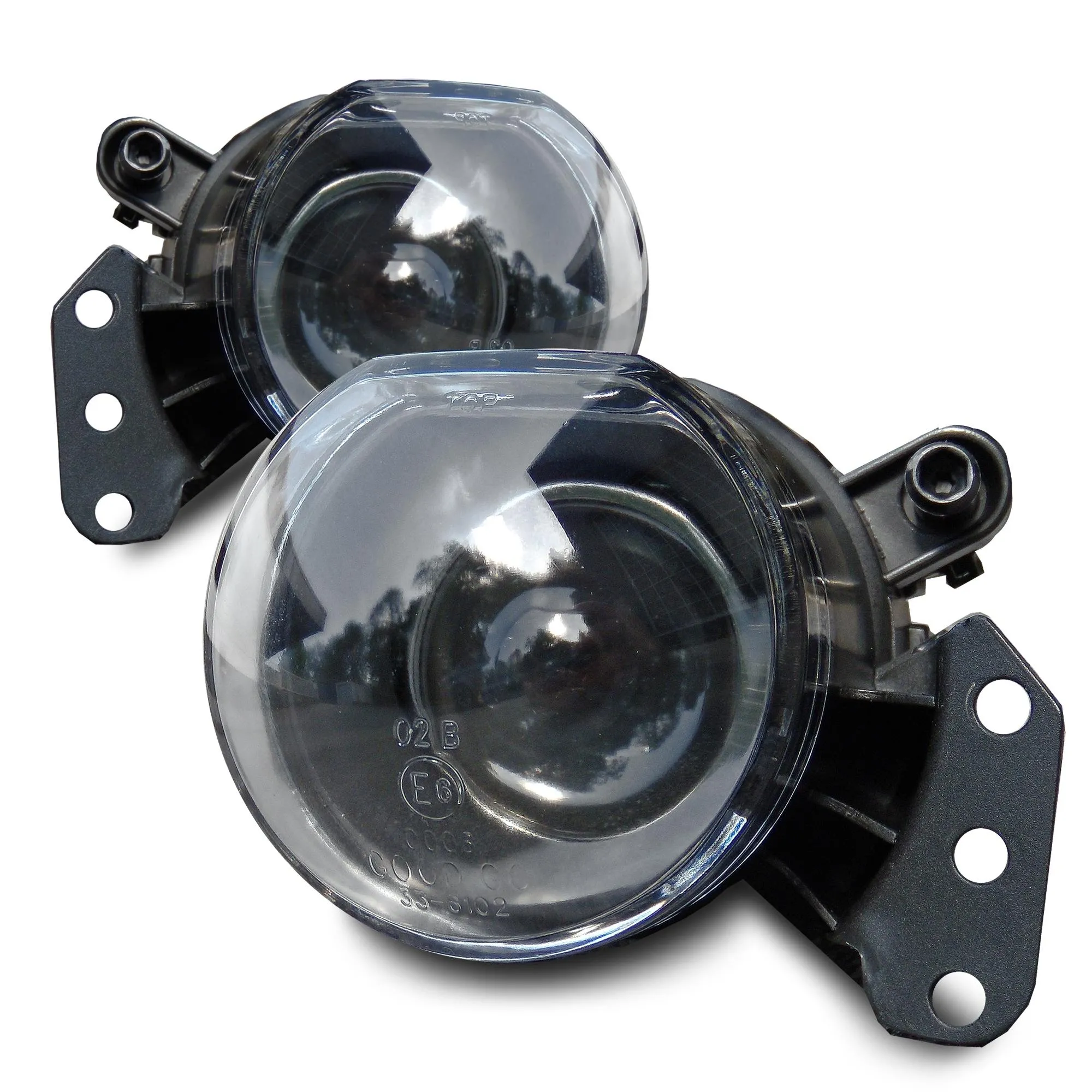 2x Nebelscheinwerfer mit LINSE in Schwarz Links + Rechts für BMW E60 / E61