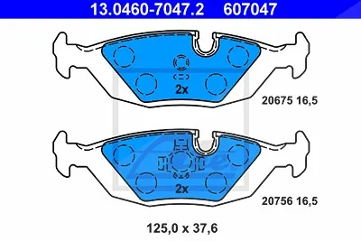 Ate Bremsbelagsatz, Scheibenbremse Bmw: 7, 6, 5 13.0460-7047.2