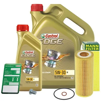 Mann Filter Ölfilter+Schraube+6 L Castrol 5W-30 C3 Bmw: X3, 7, 5, 3, 1 31476815 : DE01675