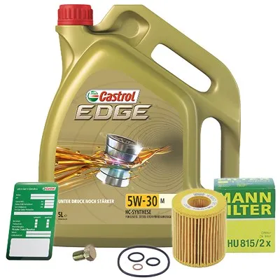 Mann Filter Ölfilter+Schraube+5 L Castrol 5W-30 C3 Bmw: 5, 3 31476761 : HU815/2x : 1552FD : DE01