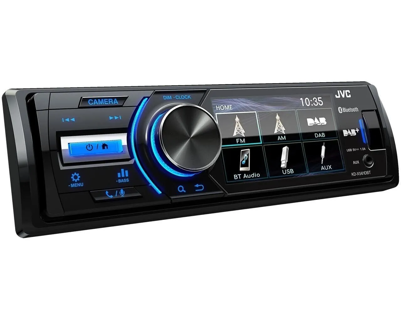 DSX »JVC TFT Bluetooth DAB+ USB Radio Antenne inkl für VW Golf 5 V Bj 03-08« Autoradio (Digitalradio (DAB), 45,00 W)