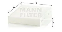Mann Filter Filter, Innenraumluft Alpina: D4, D3, B4, B3 Bmw: 2 CU25001