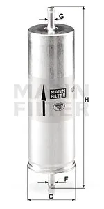 Mann Filter Kraftstofffilter Alpina: B12, B10 Bertone: Freeclimber Bmw: 7, 5 WK516