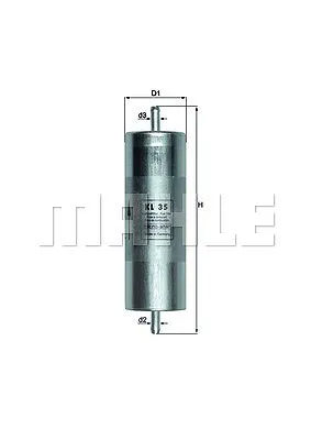 Mahle original Kraftstofffilter Alpina: B12, B11, B10 Bertone: Freeclimber Bmw: 5 KL35