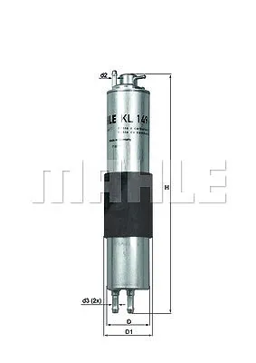 Mahle original Kraftstofffilter Alpina: B3 Bmw: Z3, 3 KL149