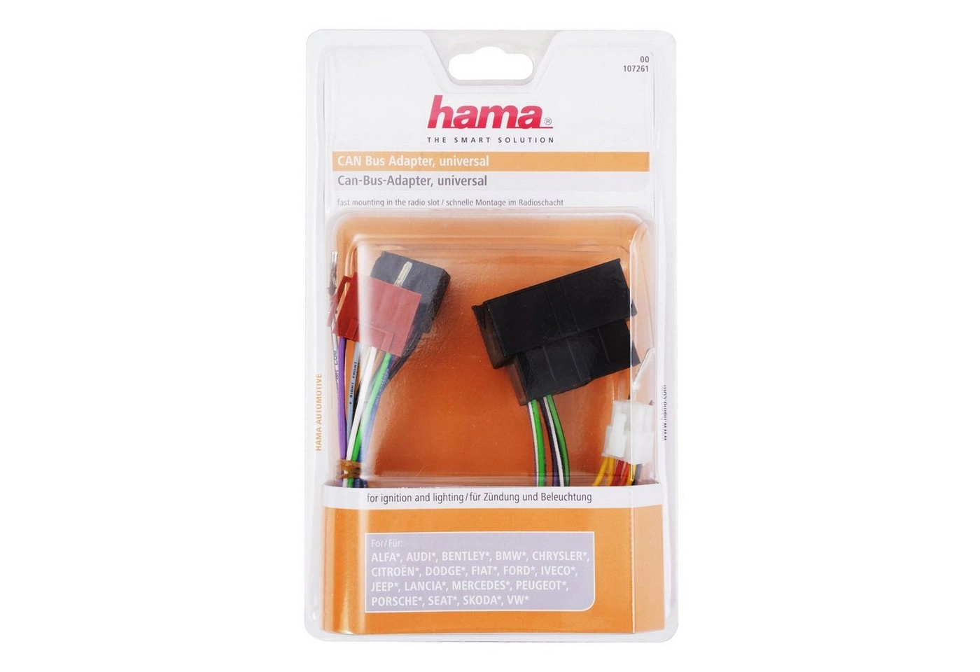 Hama CAN-Bus Interface Adapter Kabel Universal Audio- & Video-Kabel, CAN Bus, OEM Hersteller, Einbau von normalen Auto-Radio an OEM Verkablung
