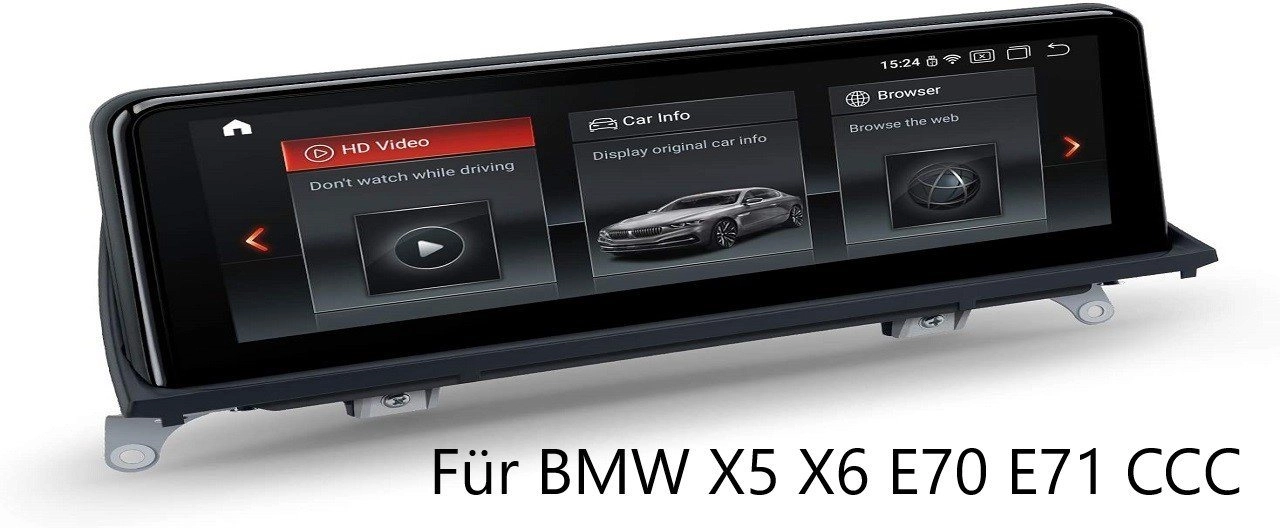 GABITECH Autoradio BMW für X5 X6 E70 E71 CCC Android 12 GPS Navi Carplay 64GB Einbau-Navigationsgerät