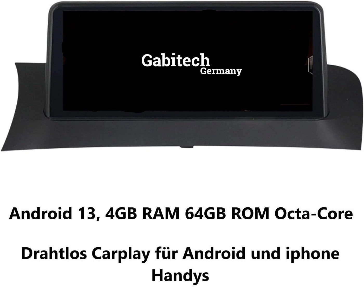 GABITECH Für BMW X3 X4 F25 F26 Android 13 Autoradio Apple Carplay 10.25\\\'\\\' Einbau-Navigationsgerät