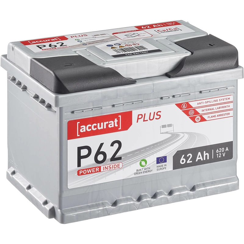 Accurat Plus P62 Autobatterie 62Ah