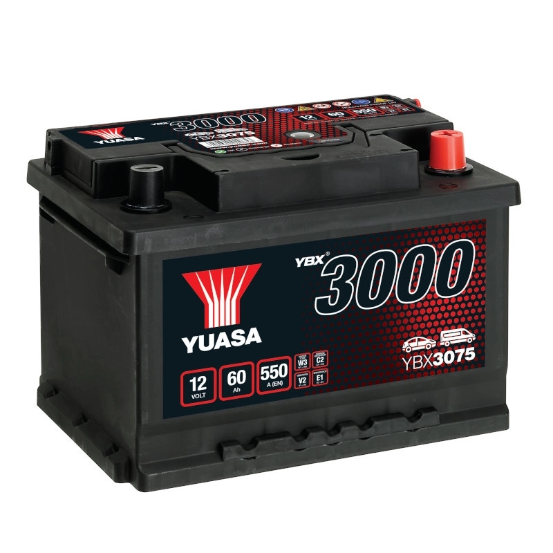 YUASA YBX3075 SMF Autobatterie 60Ah 550A