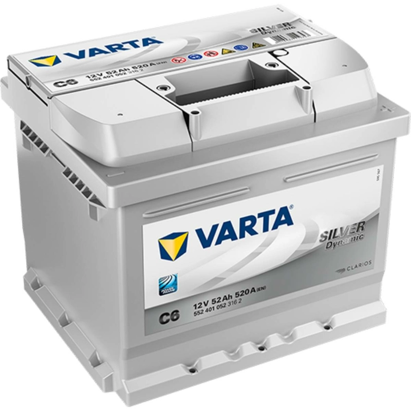 VARTA C6 Silver Dynamic 552 401 052 Autobatterie 52Ah