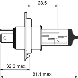 Valeo Glühlampe, Fernscheinwerfer [Hersteller-Nr. 032007] für Abarth, Alfa Romeo, Audi, Austin, Autobianchi, BMW, Chevrolet, Chrysler, Citroën, Dacia,