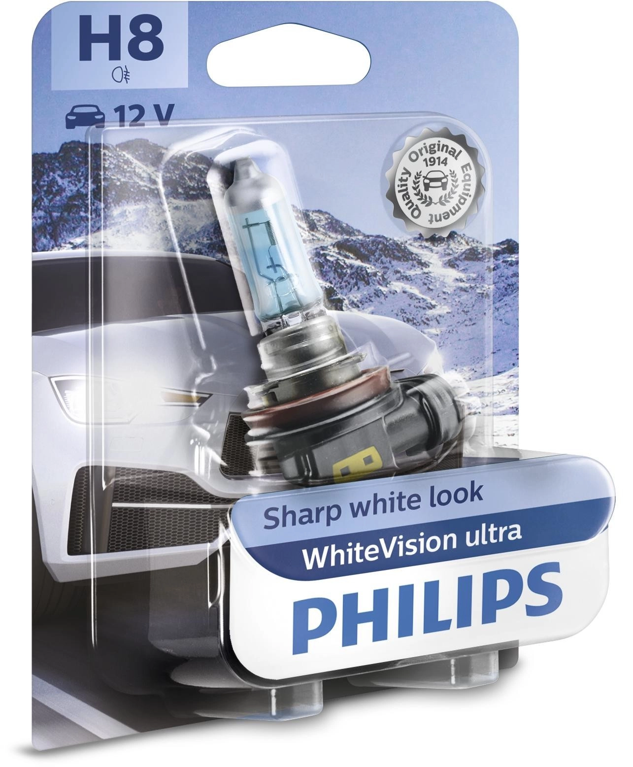 PHILIPS H8 WhiteVision ultra (1 Stk.) Glühlampe, Fernscheinwerfer,Glühlampe, Hauptscheinwerfer,Glühlampe, Park-/Positionsleuchte,Glühlampe, Tagfahrleu